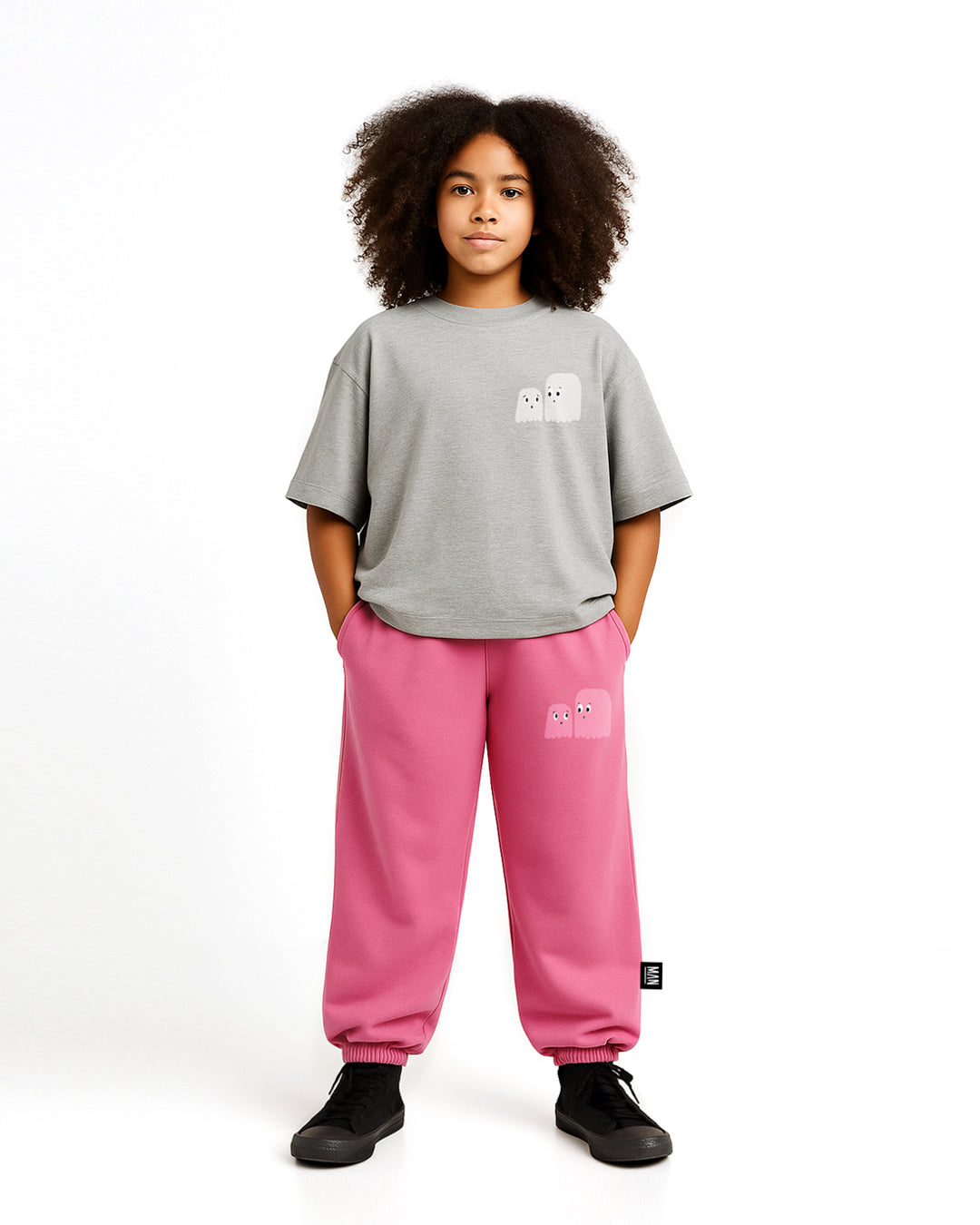 Mini Boo Boxy T-Shirt Grey