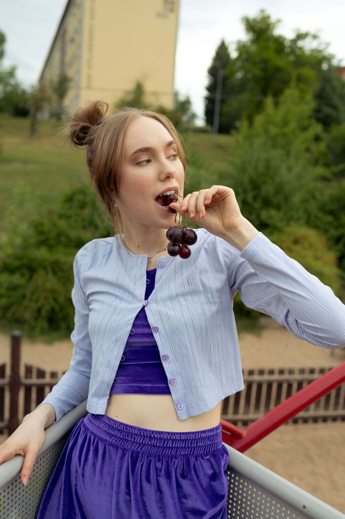 naked long sleeve top heather plum