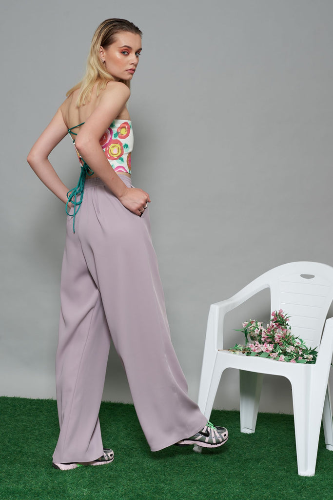 Tomboy wide leg lilac kalhoty